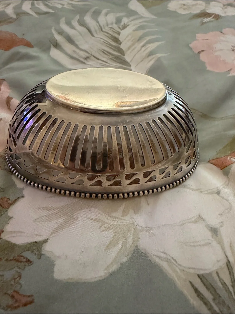 Vintage Keltum Pleet Dutch Silver-Plated Reticulated Bonbon Dish/Basket, trinket